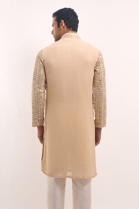 Arihant Rai Sinha Mirror Embellished Classic Kurta 