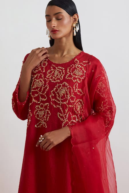 One Not Two Scalloped Edges Sequins Cheenta Dupatta 