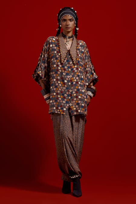 Aseem Kapoor Mandala Shirt & Draped Pant Set 