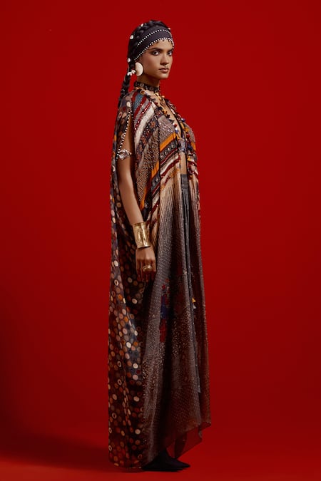 Buy Aseem Kapoor Gray Silk Beads, Tassels, Embroidery V-neck Ritu Printed Kaftan Jacket Online at Aza Fashions Buy_Aseem Kapoor_Gray Silk Beads, Tassels, Embroidery V-neck Ritu Printed Kaftan Jacket _Online_at_Aza_Fashions