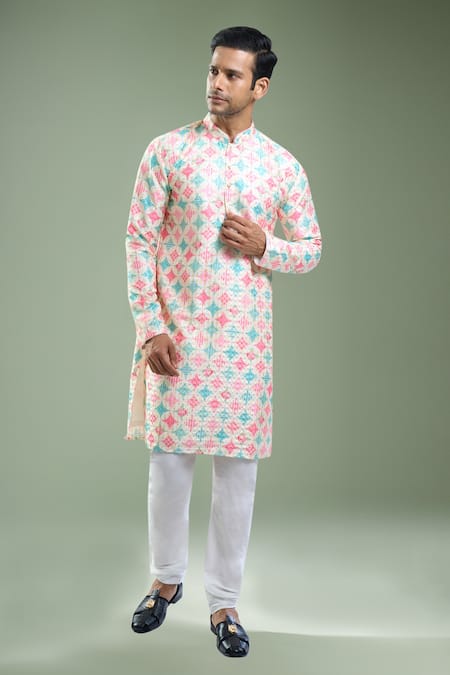 Arihant Rai Sinha Geometric Thread & Sequin Embroidered Kurta Set 