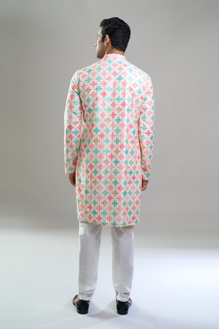 Arihant Rai Sinha Geometric Thread & Sequin Embroidered Kurta Set 