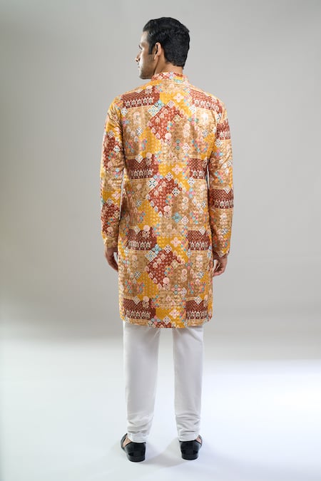 Arihant Rai Sinha Thread & Sequin Geometric Embroidered Kurta Set 