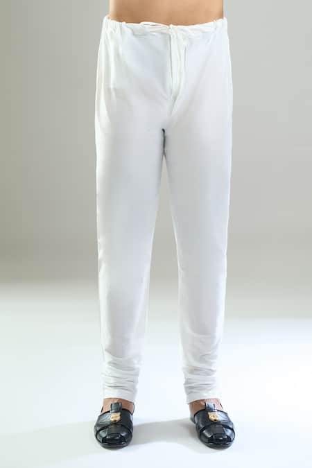 Arihant Rai Sinha_Cream Cotton, Viscose, Polyester Embroidery, Geometric Thread And Kurta Set _Online_at_Aza_Fashions