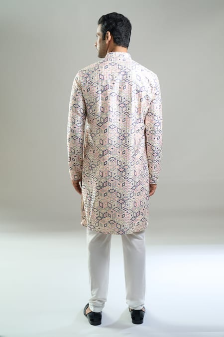 Arihant Rai Sinha Geometric Thread & Sequin Embroidered Kurta Set 