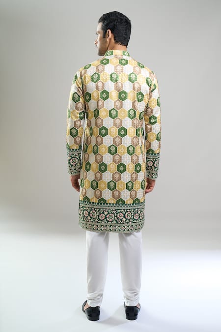 Arihant Rai Sinha Geometric Embroidered Kurta Set 