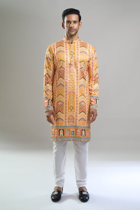 Buy Arihant Rai Sinha Yellow Cotton, Polyester, Viscose Embroidery, Sequins Thread And Kurta Set Online at Aza Fashions Buy_Arihant Rai Sinha_Yellow Cotton, Polyester, Viscose Embroidery, Sequins Thread And Kurta Set _Online_at_Aza_Fashions