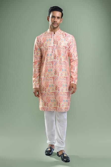Arihant Rai Sinha Geometric Thread & Sequin Embroidered Kurta Set 