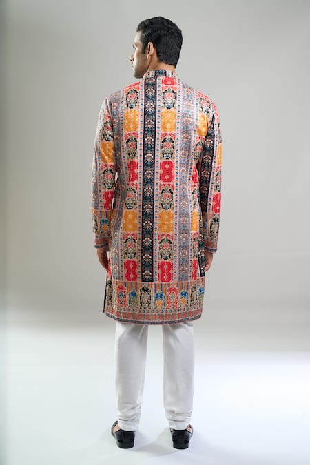 Arihant Rai Sinha Geometric Motif Thread & Sequin Kurta Set 