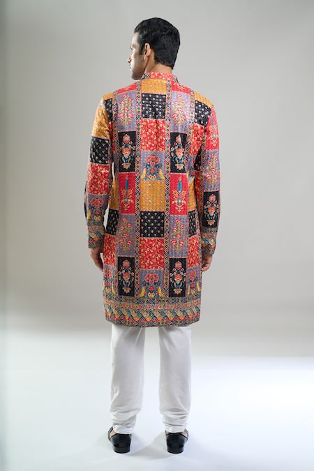 Arihant Rai Sinha Patchwork Thread & Sequin Embroidered Kurta Set 