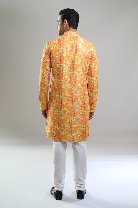Arihant Rai Sinha Tropical Thread & Sequin Embroidered Kurta Set 