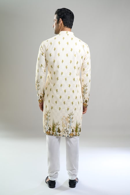 Arihant Rai Sinha Thread & Sequin Embroidered Kurta & Churidar Set 
