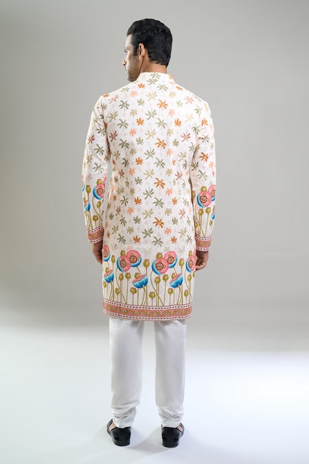 Arihant Rai Sinha Thread & Sequin Embroidered Kurta & Churidar Set 