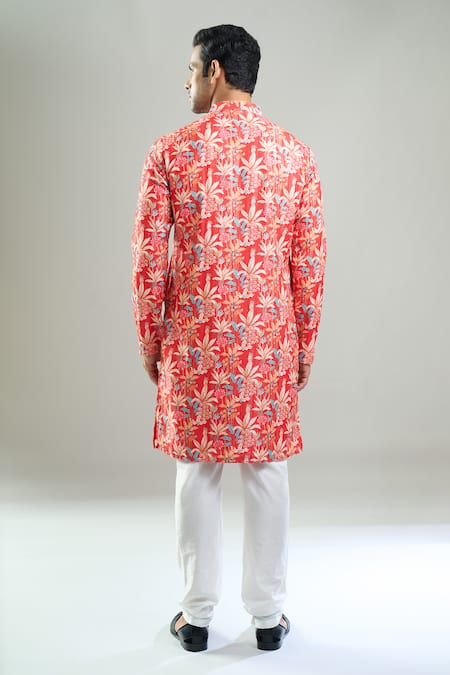 Arihant Rai Sinha Floral Thread & Sequin Embroidered Kurta Set 