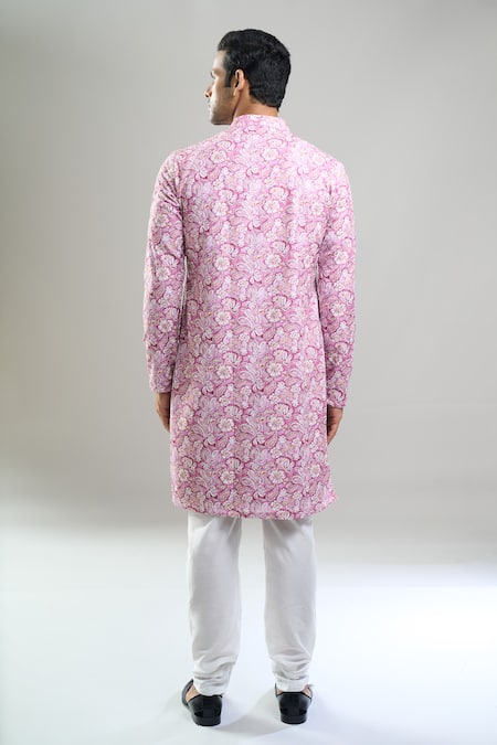 Arihant Rai Sinha Thread & Sequin Embroidered Floral Kurta Set 