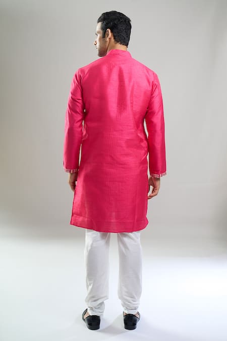 Arihant Rai Sinha Printed Patta Silk Blend Kurta & Churidar Set 