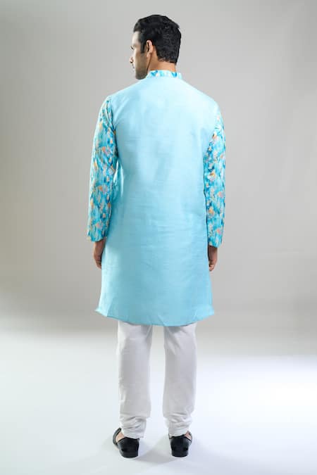 Arihant Rai Sinha Printed Patta Kurta & Churidar Set 