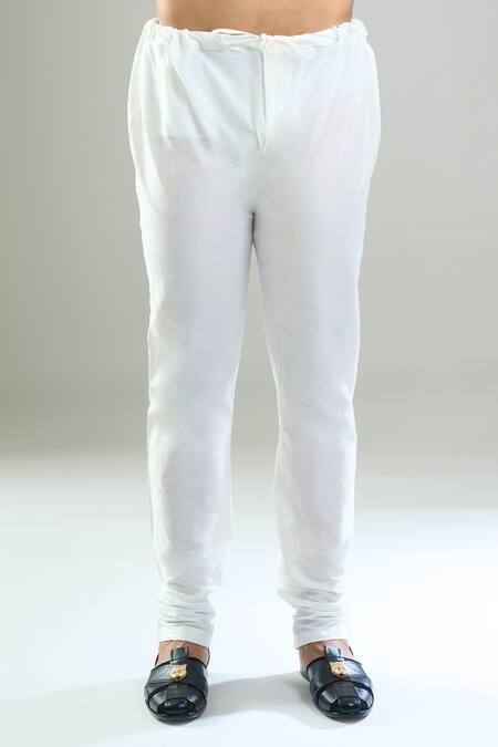 Buy_Arihant Rai Sinha_Black Silk, Polyester, Viscose Printed Patta Blend Kurta And Churidar Set _Online_at_Aza_Fashions