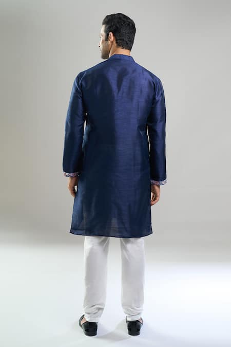 Arihant Rai Sinha Printed Patta Silk Blend Kurta & Churidar Set 