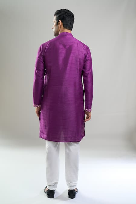 Arihant Rai Sinha Silk Blend Kurta & Churidar Set 