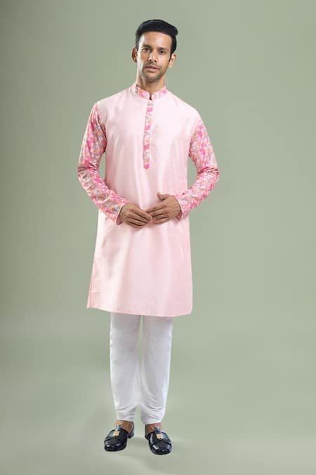 Arihant Rai Sinha Printed Patta Kurta & Churidar Set 