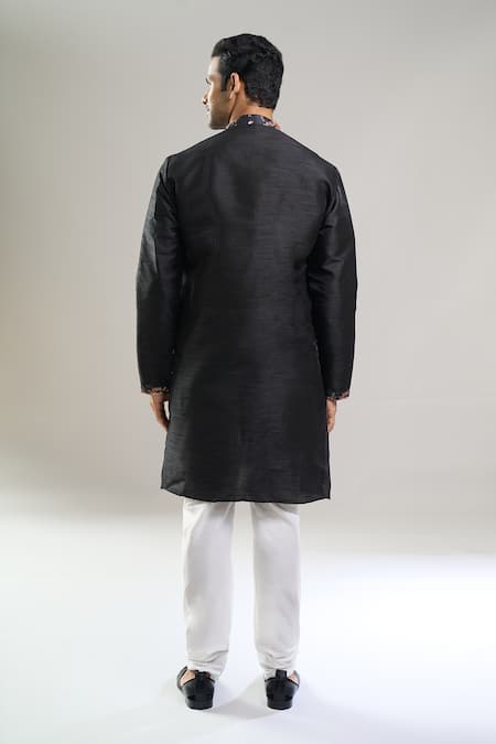 Arihant Rai Sinha Printed Patta Silk Blend Kurta & Churidar Set 