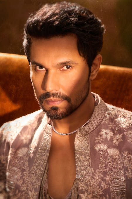 Buy_Mishru_Silver Dupion, Tissue Embroidery, Floral Pattern Sherwani Jacket And Pant Set _Online_at_Aza_Fashions