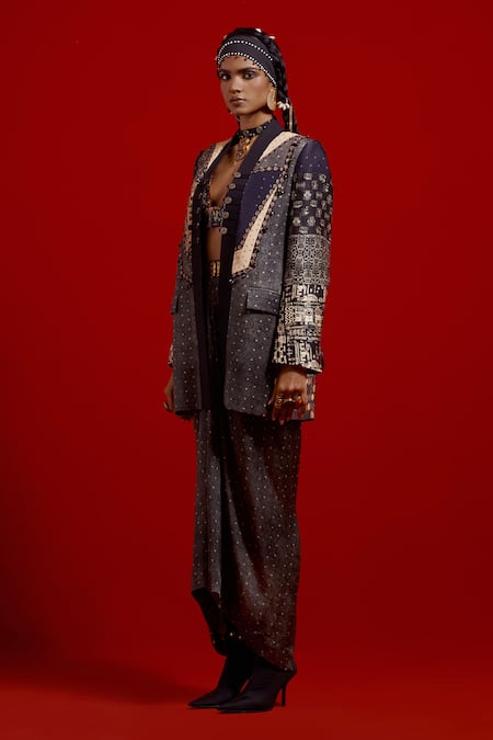 Buy Aseem Kapoor Gray Satin Embroidery, Beads, Tassels Open Neck, Dhana Jacket And Skirt Set Online at Aza Fashions Buy_Aseem Kapoor_Gray Satin Embroidery, Beads, Tassels Open Neck, Dhana Jacket And Skirt Set _Online_at_Aza_Fashions