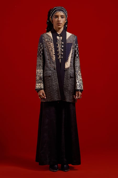 Aseem Kapoor Open Dhana Jacket & Trouser Set 