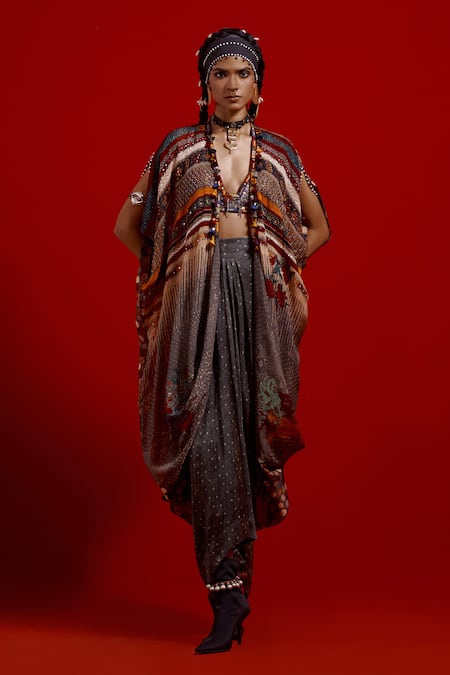 Aseem Kapoor Ritu Kaftan Jacket & Skirt Set 