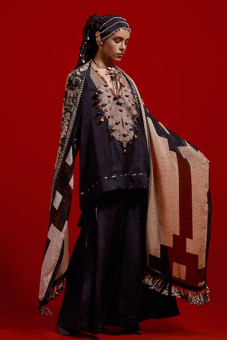 Aseem Kapoor Mitra Short Kurta Sharara Set 