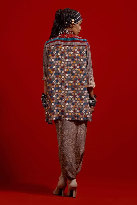 Aseem Kapoor Atri Straight Shirt & Draped Pant Set 