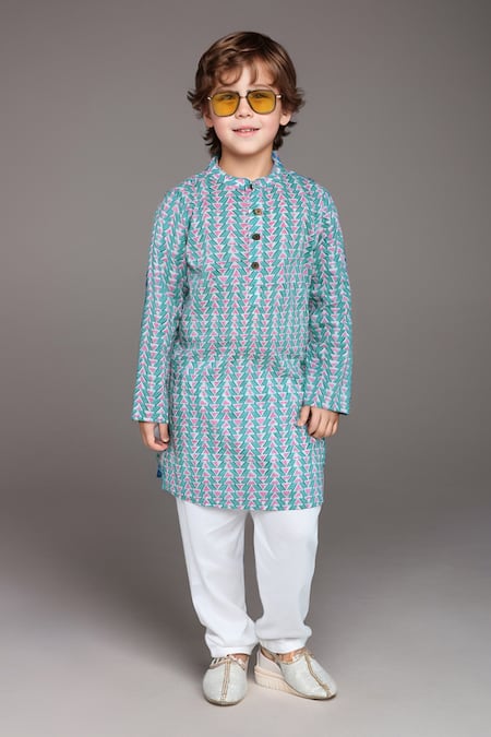 Petite Pomme Abstract Printed Kurta & Pyjama Set 