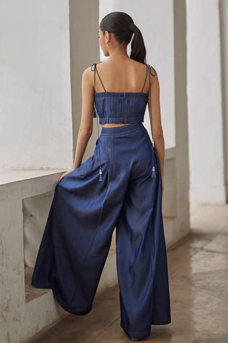 Betrue Denim Pleated Bustier 