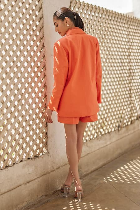Betrue Rust Peony Linen Jacket 