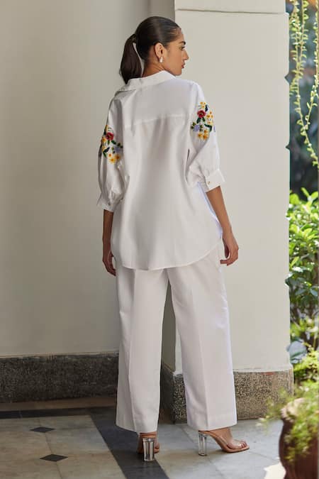 Betrue Bouquet Floral Hand Embroidered Shirt 