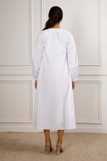 Betrue Blue Floral A-Line Dress 