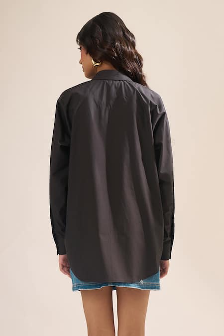 Elarra By Pratyancha Poplin Jungle Monkey Embroidered Shirt 