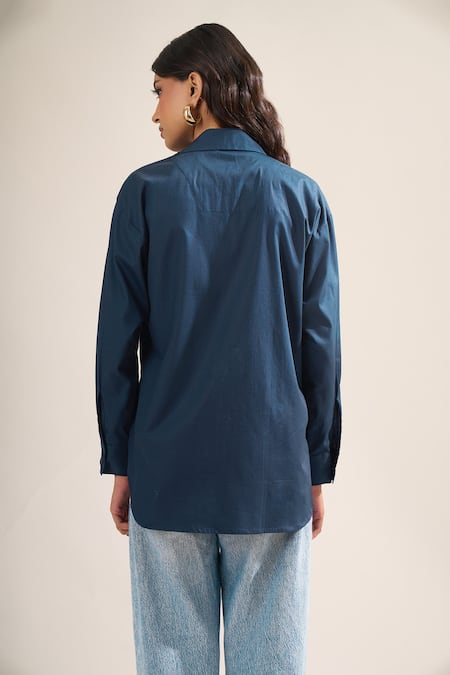 Elarra By Pratyancha Poplin Swan & Jungle Print Shirt 