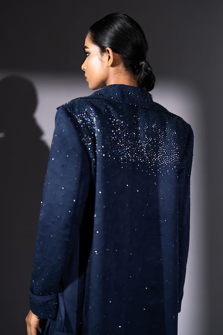 Nikita Mhaisalkar Star Shower Embroidered Trench Jacket 