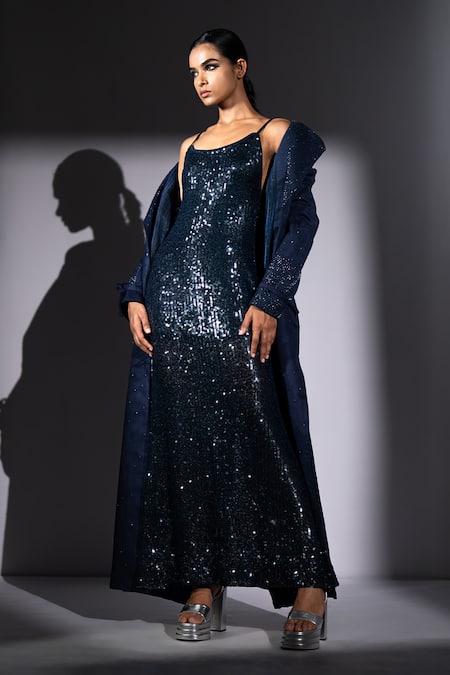 Nikita Mhaisalkar Star Shower Embroidered Trench Jacket 