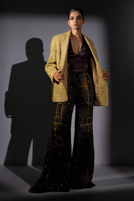 Nikita Mhaisalkar Tweed Textured Blazer 