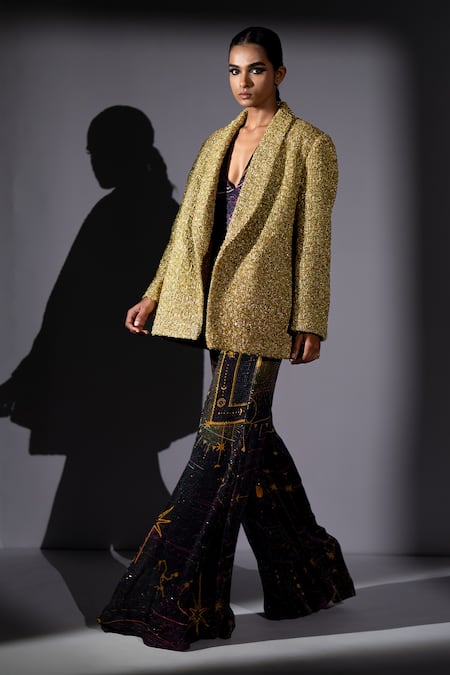 Nikita Mhaisalkar Tweed Textured Blazer 