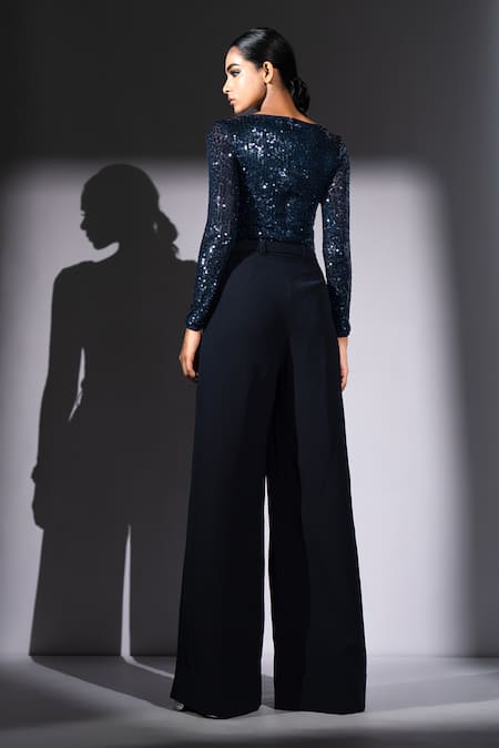 Nikita Mhaisalkar Sequin Georgette Sheeted Bodysuit 