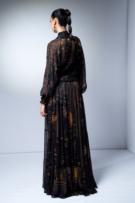 Nikita Mhaisalkar Placement Print Tie-Up Maxi Dress 