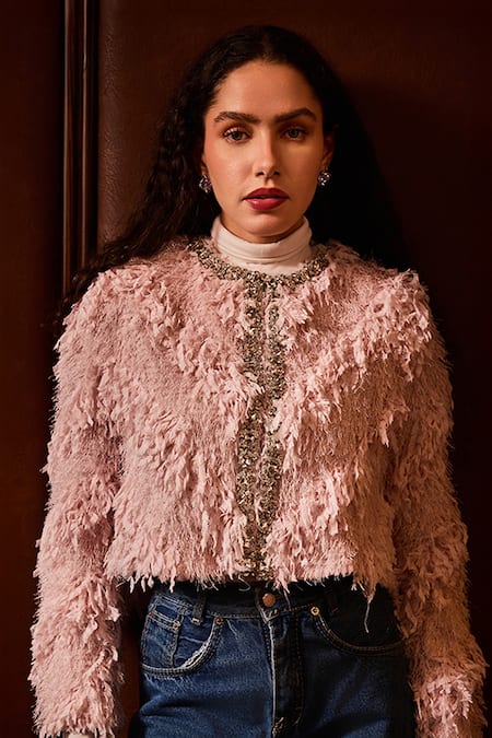 Label Deepika Nagpal Layla Faux Fur Jacket 