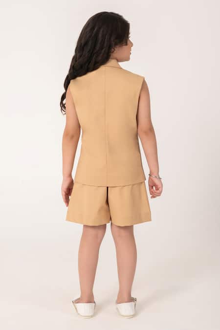 Partykles Pineapple Embroidered Double Breasted Blazer & Shorts 