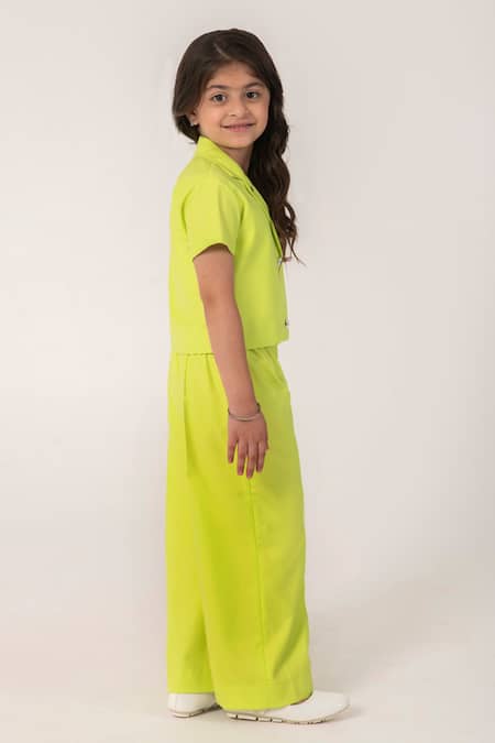 Buy_Partykles_Green Modern Silhouette Jumpsuit And Structured Jacket _Online_at_Aza_Fashions