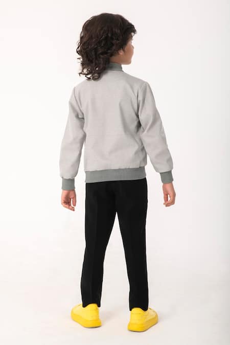 Partykles Patterned Bomber Jacket With Logo Detail 