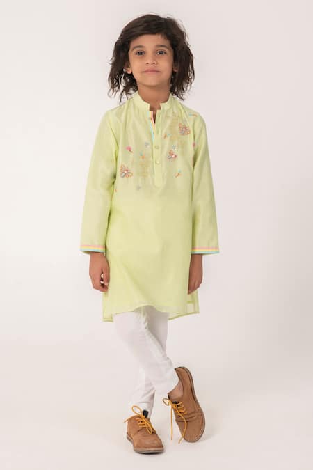 Partykles Bee Hive & Butterfly Embroidered Kurta Set 